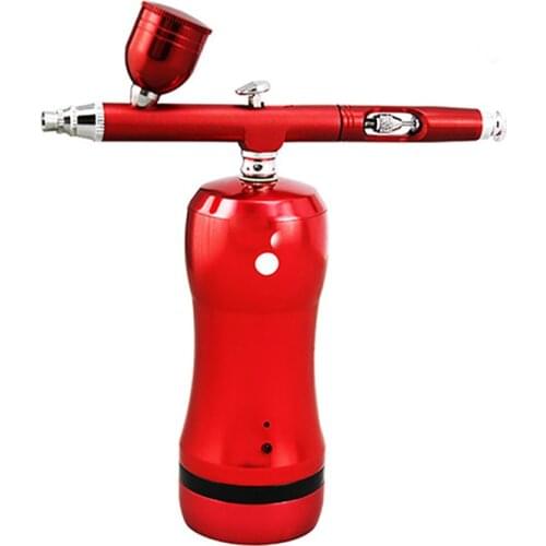 Easy Use Airbrush With Compressor Kit Cordless Electric Mini High Power Dual Action Air Brush Big Capacity Ink Cup Spray Gun