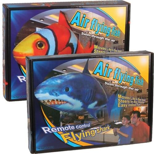 Remote Control Flying Shark Rc Air Flying Fish Robot Infrared Air Swimming Balloons Shark Toy Kids Party Drop Ship