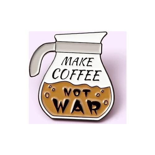 Cartoon Coffee Pot Enamel Pin Fashion Making Coffee Utensils Brooch Backpack Clothes Lapel Pin Jewelry Gift for Friends