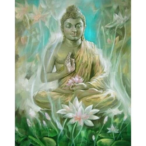 5d Diy square,round Diamond Painting Cross Stitch kit -Buddha statue- 3d Embroidery Needlework Illustration Rhinestone Mosaic