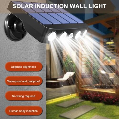 3 Modes LED Porch Wall Light Simulation Motion Sensor Solar Wall Light IP65 Waterproof Living Room Porch Garden Lamp