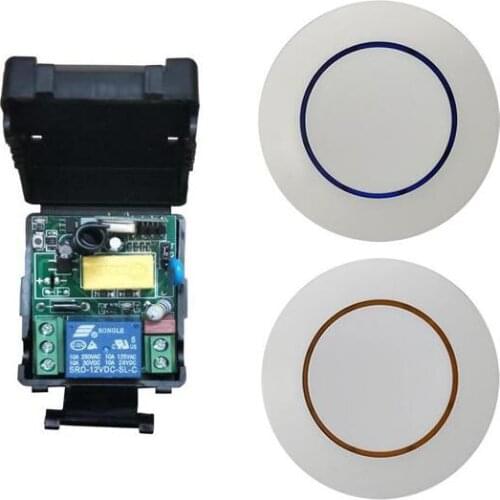 New AC 220 v 1 ch wireless remote control switch 1 receiver transmitter lighting room wall paste rf switch 433mhz