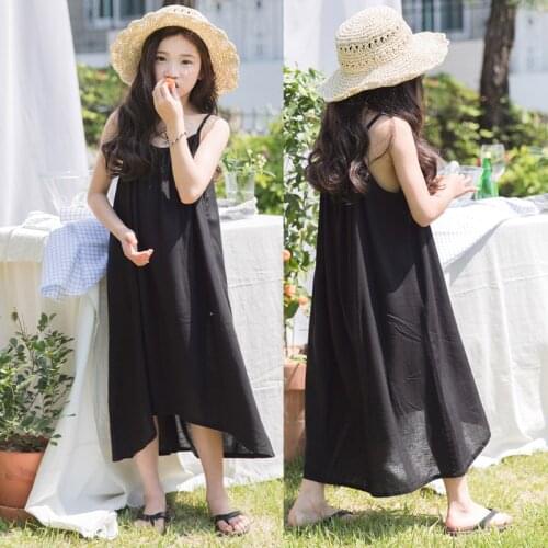 Girls Dress Teenager Girls Party Dresses Summer 2019 Beach Kids Dress For Girl Children Clothes Size For 4 6 8 10 12 14 16 Years