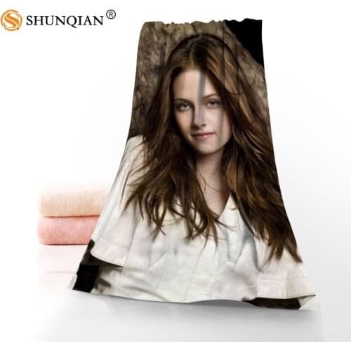 Microfiber Towels Custom Kristen Stewart Face Towel/Bath Towel Size 35x75cm, 70x140cm for family travel