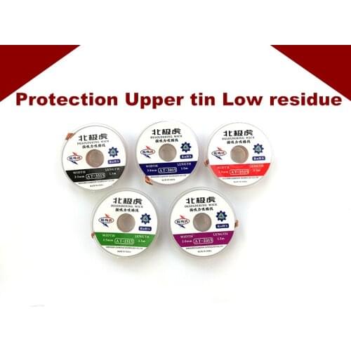 Desoldering Wire Low Residue Tin Absorption Line Suction line Soldering 1.5m Length Wick BGA Desoldering Wire Bra