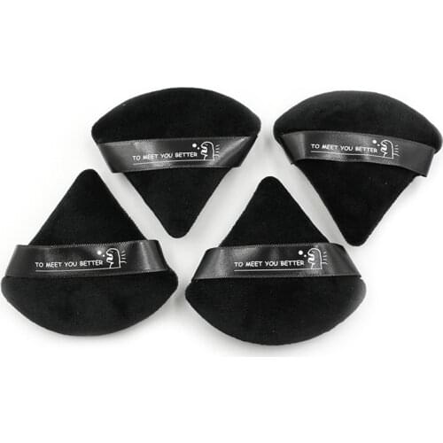 5pcs Black & White Triangle Velvet Powder Cosmetics Puff for Face Makeup Mini Makeup Sponge Make Up Tools