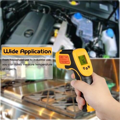 SMART SENSOR Non-contact LCD Infrared Digital Thermometer Temperature Sensor Meter IR Industrial Termometro Digital Data Hold