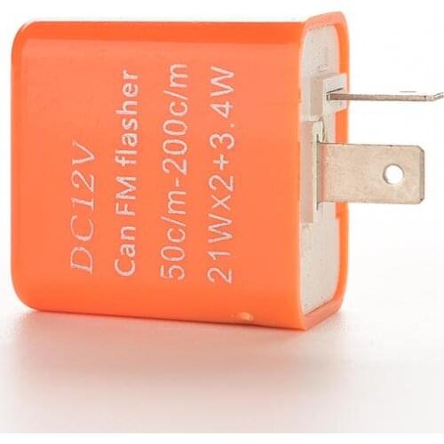 1PC 2 Pins 50C/m-200C/m 12V Flash Speed Adjustable Motorcycle Turn Light Signal Indicator Resistor Motor LED Flasher Relay Fix