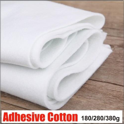 180/280/380g Single Glue Adhesive Cotton Batting Fusible Felt guata For Purse DIY Projects Patchwork Wadding Craft Tela