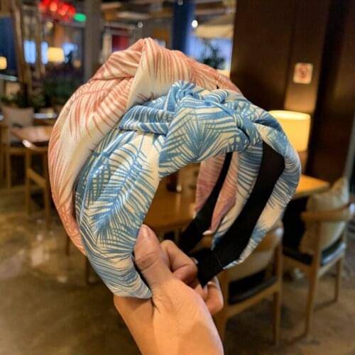 2021 Vintage Ethnic Style Cloth Knotted Hairband Headband Women Girls Hair Head Hoop Bands Accessories Hair Hairbands Headdress