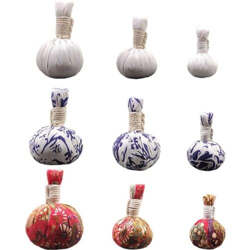 3 pcs Thai type Aromatherapy herbal medicine massage ball Sunburn wormwood medicine bag roll whack pack incense