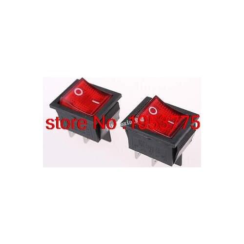 50x Red Illuminated Light On/Off DPST Boat Rocker Switch 10A/250V 20A/250V AC