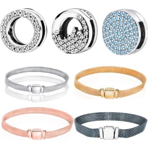 925 Sterling Silver Bracelet Bead Reflexion Icicles Clips Charms Fit Original Pandora Bracelets Women DIY Fashion jewelry