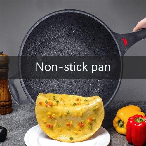 Non-stick Cookware For Saucepan 32cm 34cm Maifan Stone Wok Pan With Lid Frying Pan Fondue Induction Stove Gas Stove Dishwasher