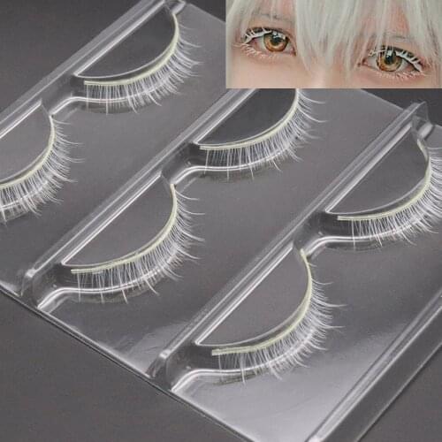 HBZGTLAD 30pair White Upper part Lower Makeup Bottom Eyelashes Cross False Eye Lashes