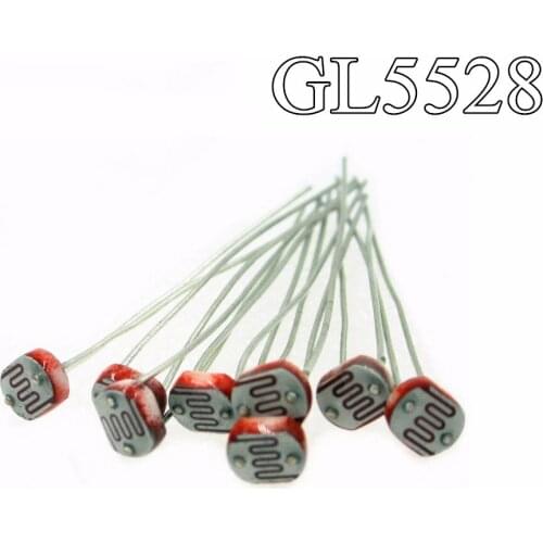 Free shiping 50pcs x GL5528 Light Dependent Resistor LDR 5MM Photoresistor wholesale and retail Photoconductive resistance