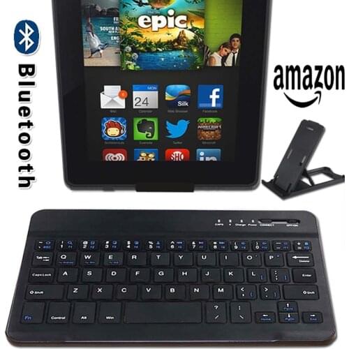 Wireless Keyboard Bluetooth Keyboard for Amazon Fire 7/HD 8/Kindle Fire 7"/Kindle Fire HD 7"/Kindle Fire HDX 7" Tablet Keyboard