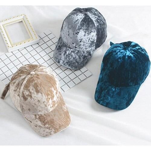Velvet Women Baseball Cap Hat Personality Solid Color Black Snapback Caps Winter Female Girl Hip Hop Cap petjes casquette femme