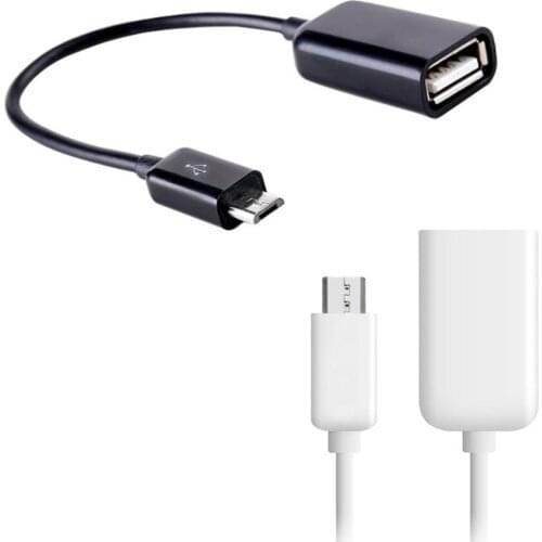 Black Micro USB OTG Cable Data Transfer Micro USB Male to Female Adapter for Samsung HTC Android