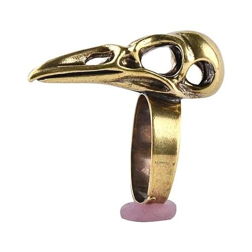 Retro Bird Skull Ring For Men Women Punk Style Jewelry Adjustable Cool Bird Crow Head Skeleton Ring Wholesales Jewelry Gifts