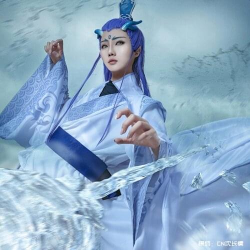 2019 Movie Na Zha Cosplay Ao Bing Costume Ancient Chinese Clothing Outfit Full Set Halloween Carnival Costumes for Unisex