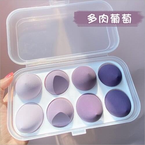 Beauty egg set makeup egg 8 sponge makeup egg puff oblique cut gourd water droplets wet and dry face makeup puff sponge