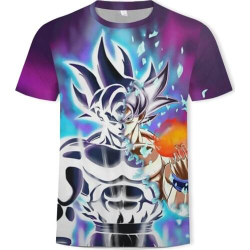 Summer fashion new mens T-shirt 3D printing cartoon cartoon character picture casual cool short-sleeved shirt