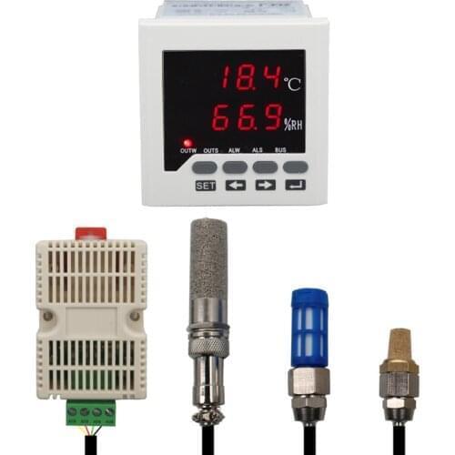 Can Control 2 devices Digital temperature and humidity controller with RS485 with 2 relay output thermostat and Hygrometer