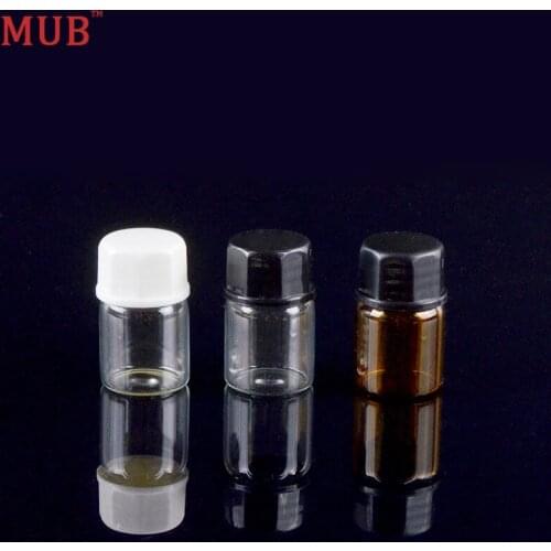MUB - Hot Selling 2 mL (50 pieces/lot) Glass Bottles For Essential Oils Small Vials Sample Bottle Empty Cosmetic Containers