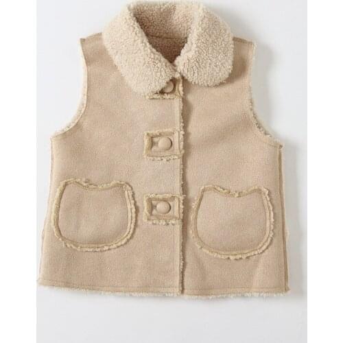 Autumn Winter Baby Fleece Vest Plus Velvet Warm Children Cotton Vest 0-4Yrs Kids Waistcoat Boys Girls Sleeveless Jacket