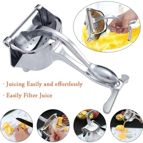 Fruit Manual Juicer Mini Household Manual Juicer Aluminum Alloy Lemon Orange Kitchen Filter Juice Press Squeezing Tool Hand-make