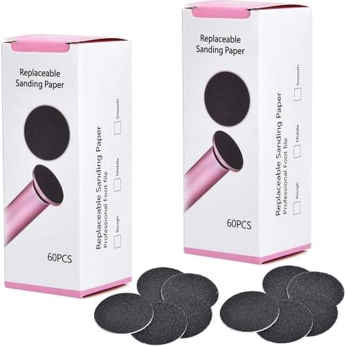 60 PCS/Lot Replacement Foot File Sandpaper Disk Sanding Paper Accessory For Electric Foot Callus Remover Tool Pedicure Tool