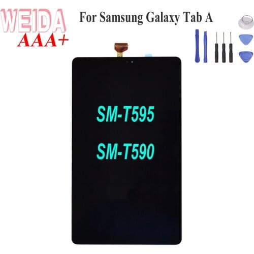 WEIDA LCD Replacment 10.5" For Samsung Galaxy Tab A 10.5 SM-T590 T590 SM-T595 T595 LCD Display Touch Screen Assembly