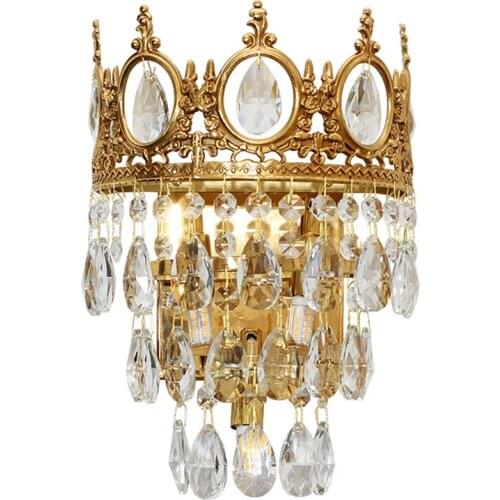 Modern wall lamp crystal home decoration indoor lighting fixtures sconces lights bedroom crystal lamp led gold wall seconce G9