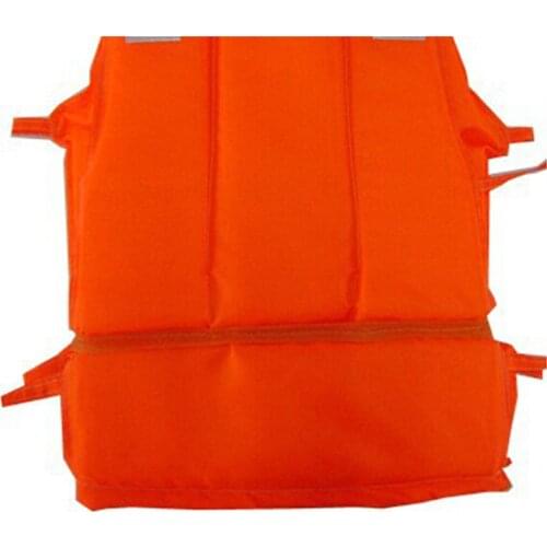 Adult Foam Life Jacket Vest Flotation Device With Survival Whistle Prevention Flood Fishing Rafting Drift Sawanobori Orange