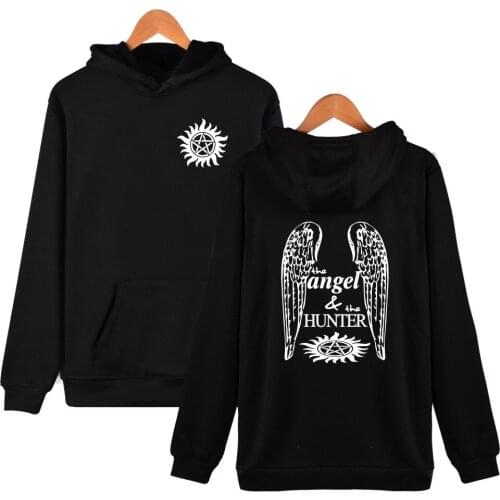 Supernatural Angel And Hunter Hoodies Men Women Long Sleeve Hoodie Sweatshirt Men hoody Fashion Brand Jacket Clothing