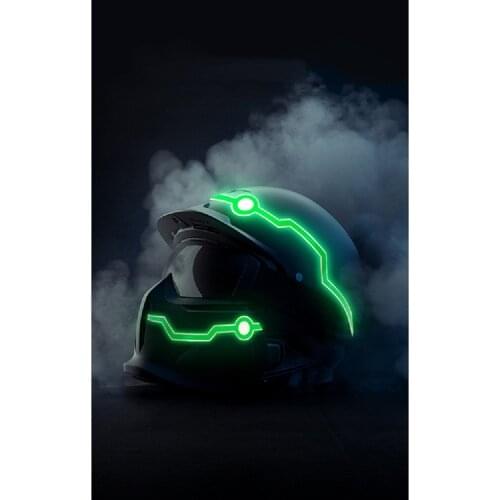 2Pcs Helmet chargeable Reflector Lamp Riding Signal EL Lamp with Blinking LED Cool Reflector Led Light Cold Light Film