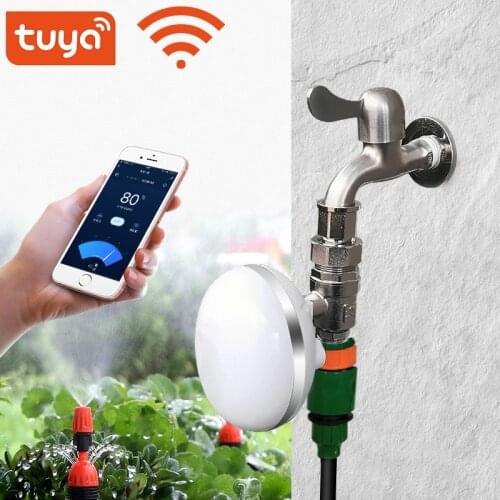 Tuya WiFi Smart Garden Irrigation Controller Watering Timing Valve Irrigation Timer Smart Watering System Work with Alexa,Google