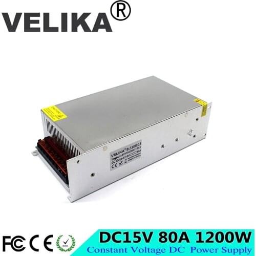 Universal DC 15V 80A 1200W Switching Power Supply Transformer 110 220V AC DC15V USP for Industry Mechanical Equipment Light