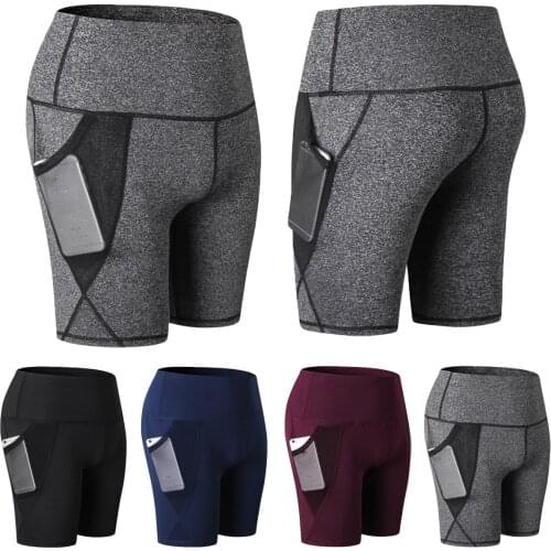 S-XXL 2XL Plus Size Womens Yoga Shorts Super Soft Shorts Elastic Stretch Yoga Sports Gym Workout Knickers Pants With Pockets