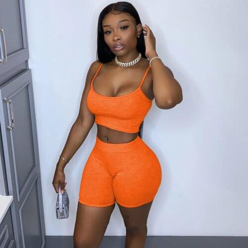 Co Ord Tracksuit Women Sportwear Summer Clothes for Women Crop Top Biker Shorts Set 2 Piece Sets Womens Outfits Ensemble Femme