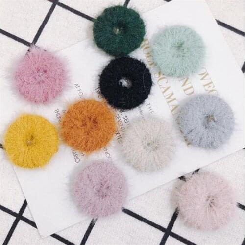 2pcs/lot new creative round hair circle charms connectors for diy earrings pendant jewelry making handmade accessories material