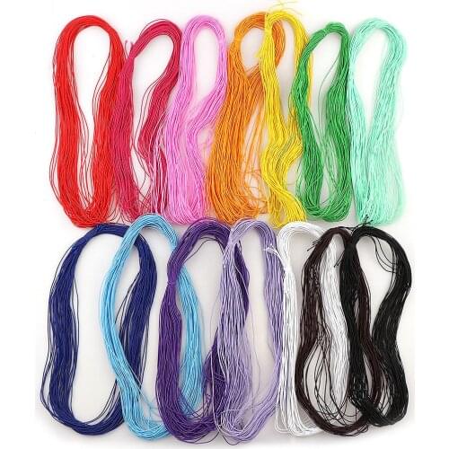 20M/set 14Colors 0.8mm Core Elastic Rope Stretch Rubber Line Nylon Beading Cord DIY Bracelet Necklace Jewelry Sewing Accessories