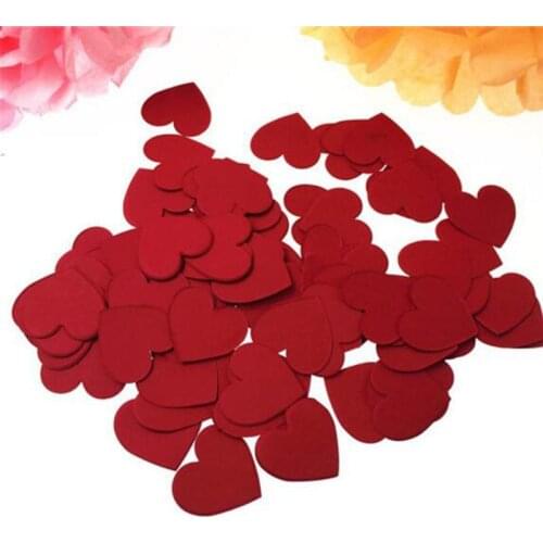 500pcs 3cm Red Heart Paper Wedding Bridal Party Throwing Confetti Baby Shower Table Decoration Scatter Sprinkles