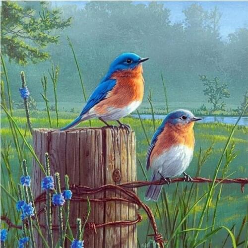 5D DIY Diamond Mosaic Bird Embroidery Diamond Animals Painting Cross Stitch Landscape Full Round/Square Drill Decoration Home