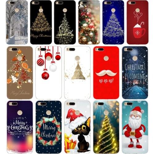 93SD Merry Christmas Soft Silicone Tpu Cover phone Case for xiaomi redmi 4A 4X note 4 4x mi A1 A2 lite