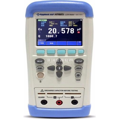 AT825 Digital Portable Hi-Accuracy LCR Meter ESR Tester TFT LCD Touch Screen USB AC100-240V