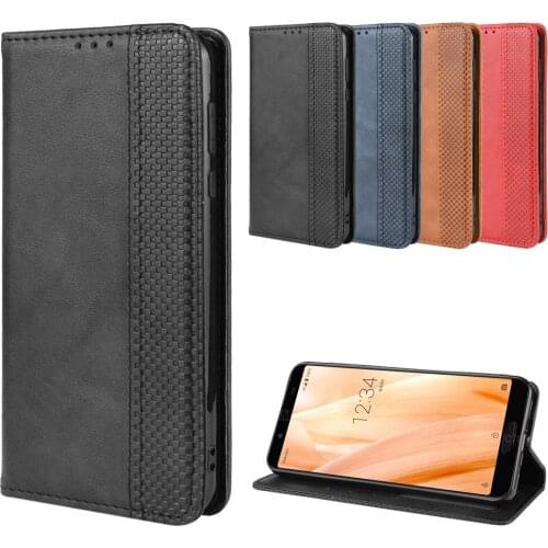 Luxury Retro Leather Flip Cover for Sharp Sense 3 Plus Case Wallet Card Stand Magnetic Book Cover For Sharp Sense3 Plus Case