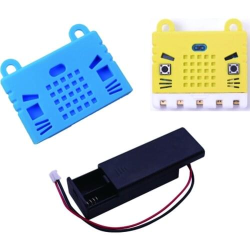 For BBC Micro:bit Silicon Protective Case Cover & AAA Cell Battery Holder Box Case, for Micro:bit Board Kids Education FZ3226