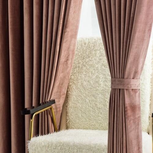 European Dutch Velvet Curtain for Bedroom window Curtain Light luxury living room curtains solid blackout curtain